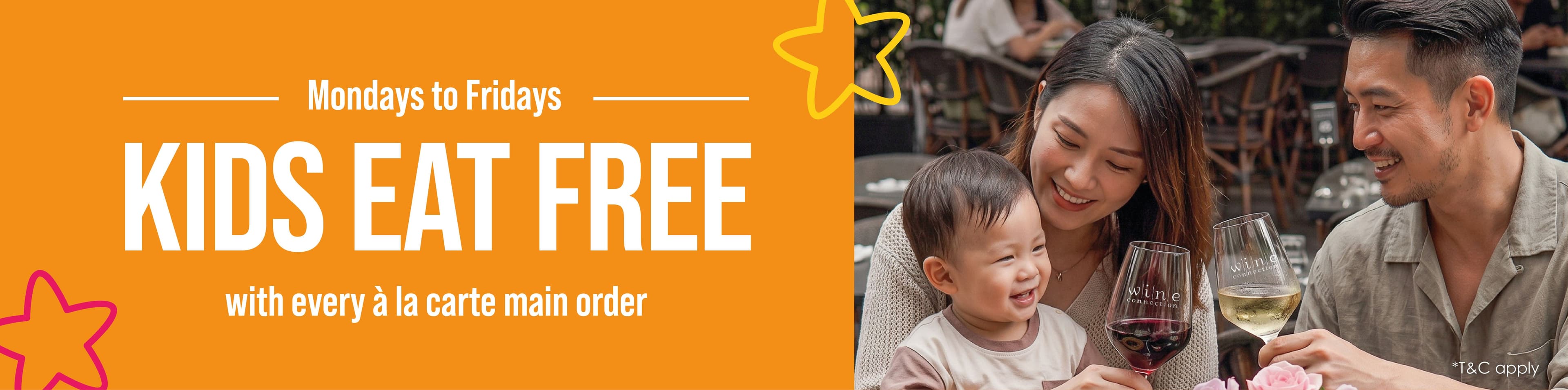 Wine Connection kids eat free Singapore